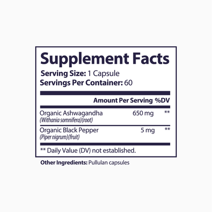 Supplement Facts Calm