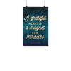 I AM - Poster - A Grateful Heart is a Magnet for Miracles - 11" x 17"