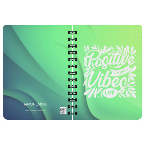 I AM - Positive Mind Vibes Life - Spiral Notebook