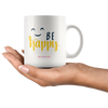 I AM - Just Smile and Be Happy - Combo White 11 oz Mugs