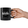 I AM - Just Smile and Be Happy - Combo Black 11 oz Mugs