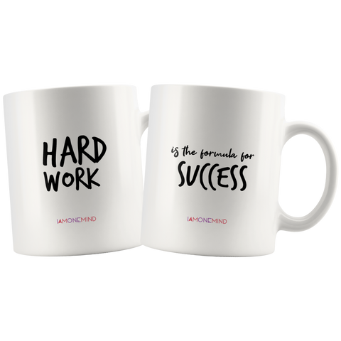 I AM - Hard Work is the Formula for Success - Combo White 11 oz Mugs