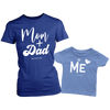 I AM - Mom+Dad = Me Combo Shirt Mom & Child - Blue