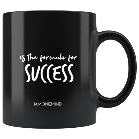 I AM - Hard Work is the Formula for Success - Combo Black 11 oz Mugs